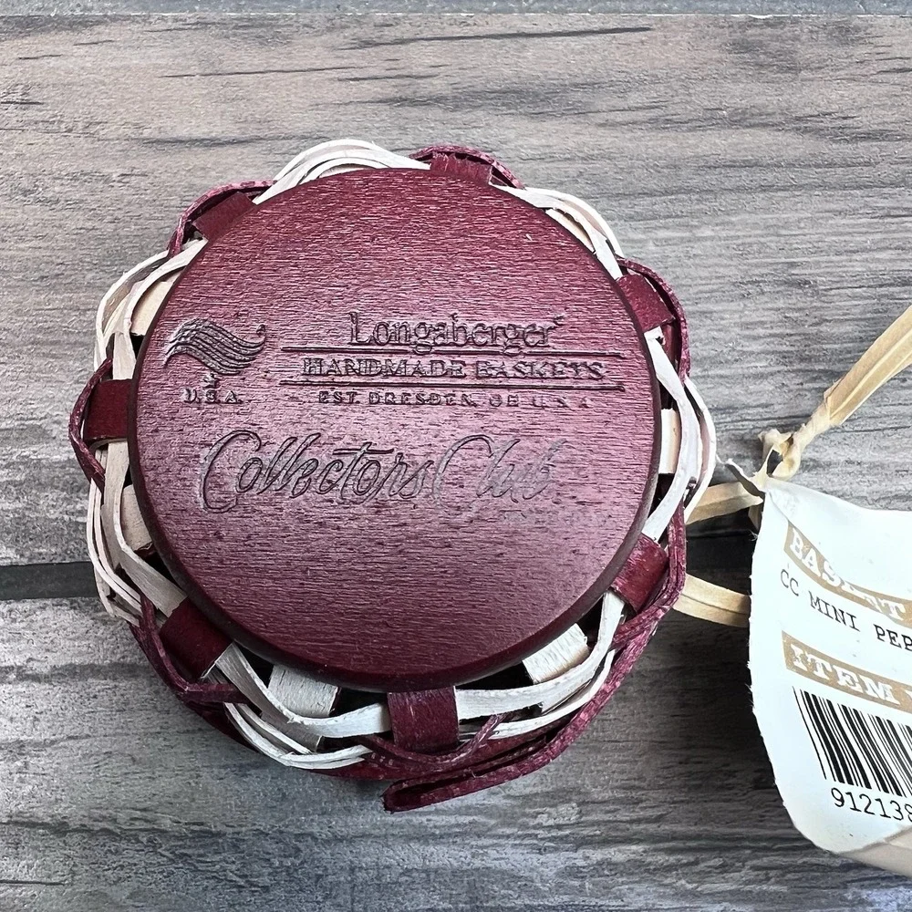 Longaberger 2012 Collectors Club Miniature Sweets Peppermint Basket Set NIB